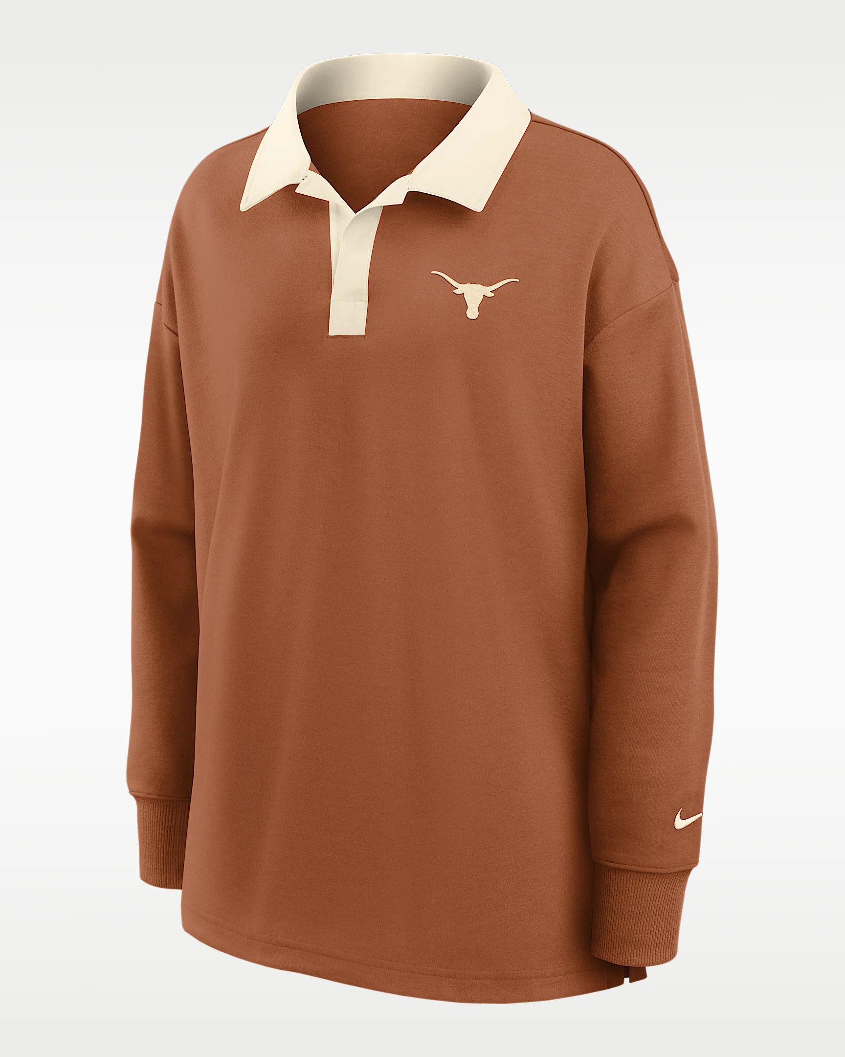 Texas Academic Women's Nike Dri-FIT Oversized Long-Sleeve Polo - 1