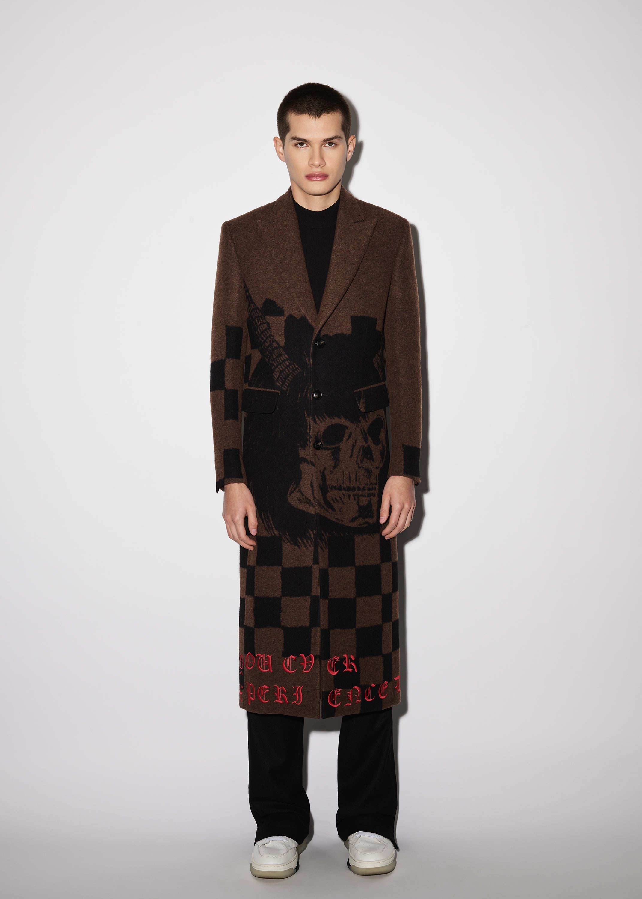 WES LANG CHECKERED SKULL COAT - 2