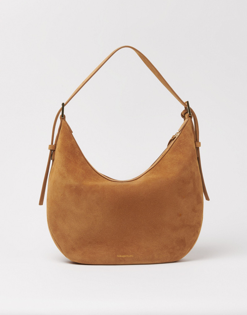 Suede and wicker hobo bag 3