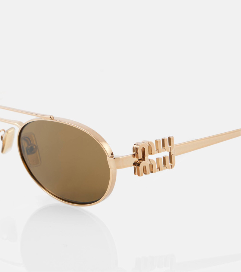 Miu Miu Logo oval sunglasses outlook