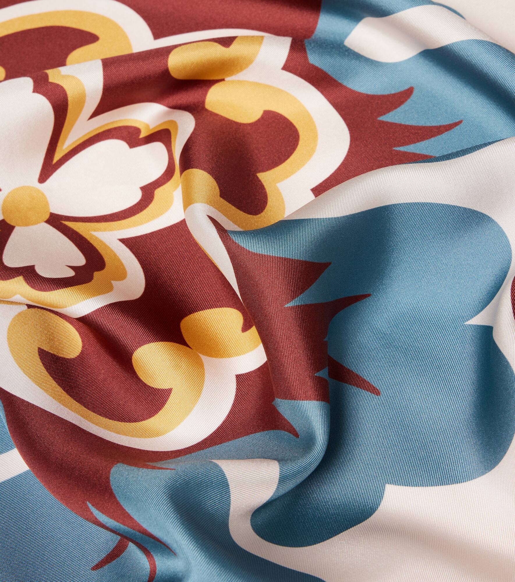 Printed silk twill scarf - 4