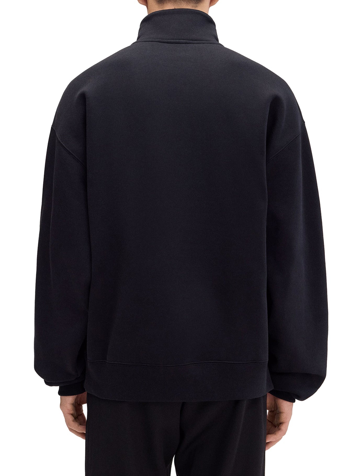 GROS GRAIN SWEATSHIRT WITH ZIP NECK - 3