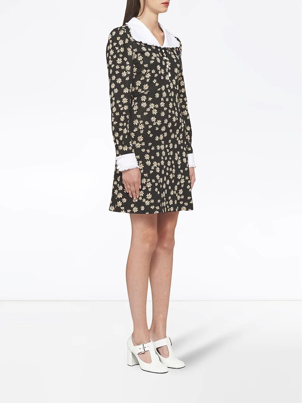 floral long-sleeved dress - 3