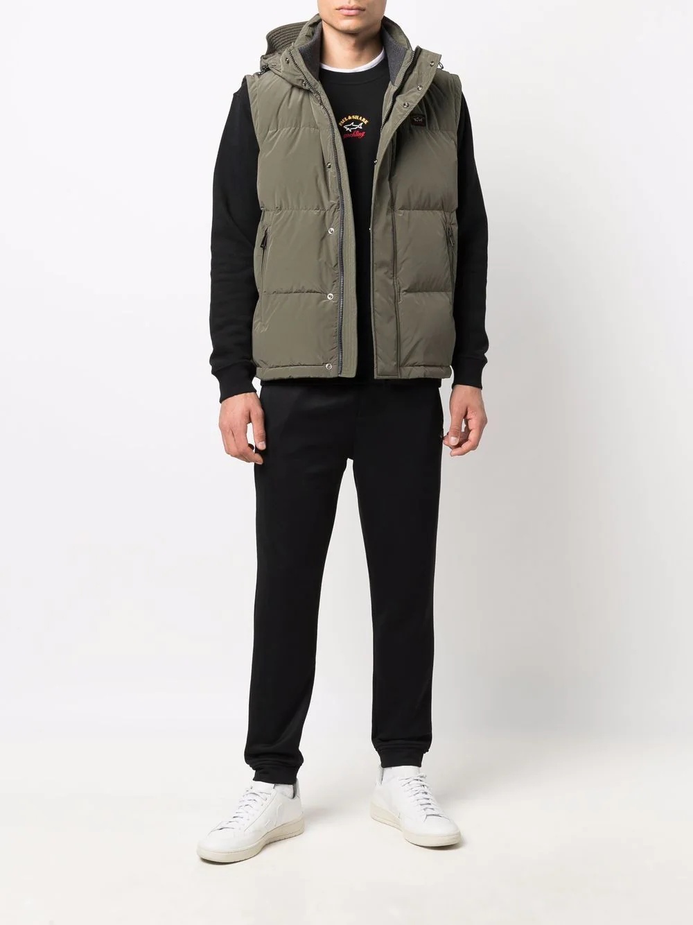 high-neck padded gilet - 2