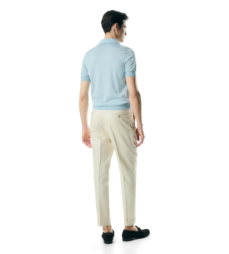 FINE GAUGE CASHMERE SILK POLO 3