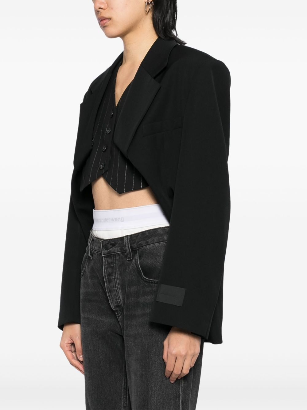 exaggerated split front blazer - 3