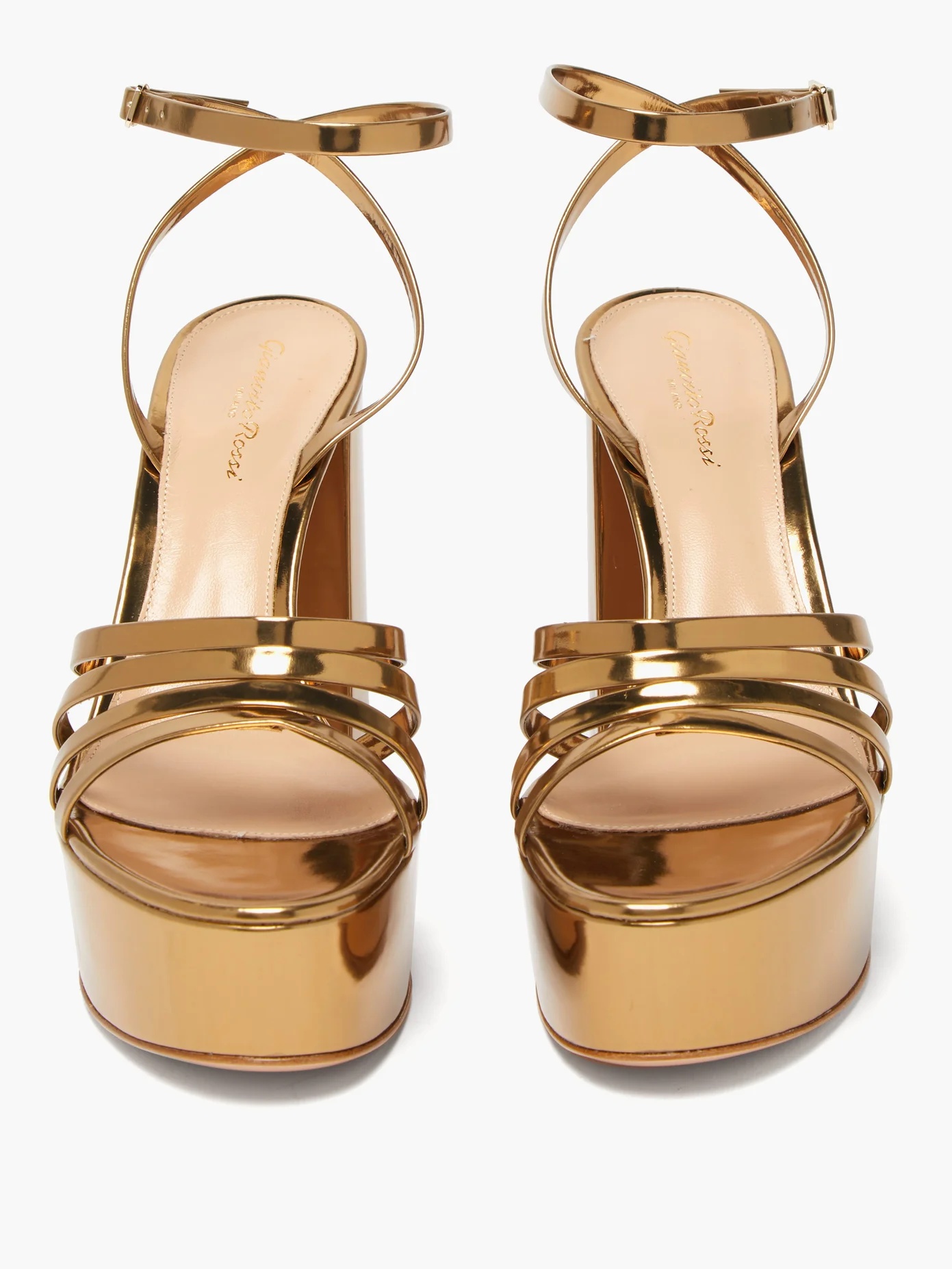 Angelica 70 leather platform sandals - 5