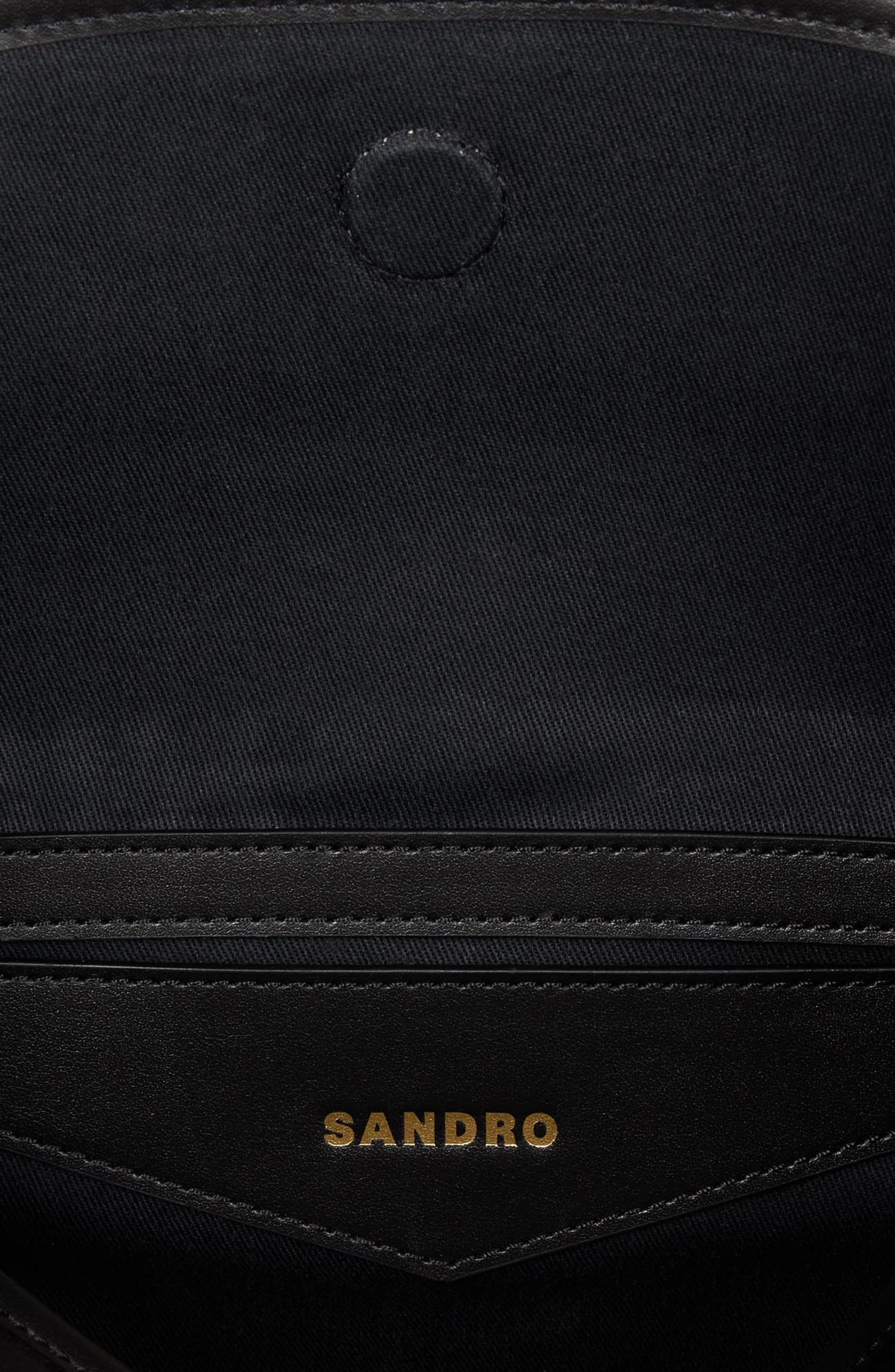 SANDRO Leather bucket bag TANGOSO in Black at Nordstrom - 4
