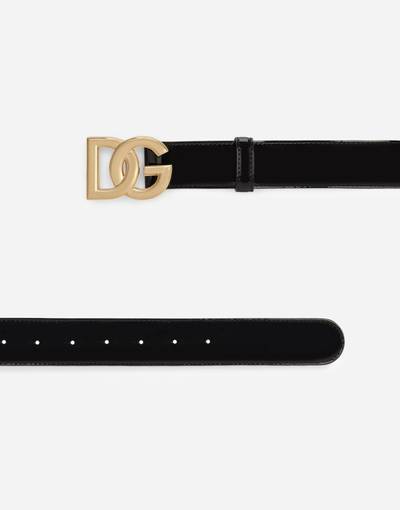 Dolce & Gabbana Patent leather belt with DG logo outlook