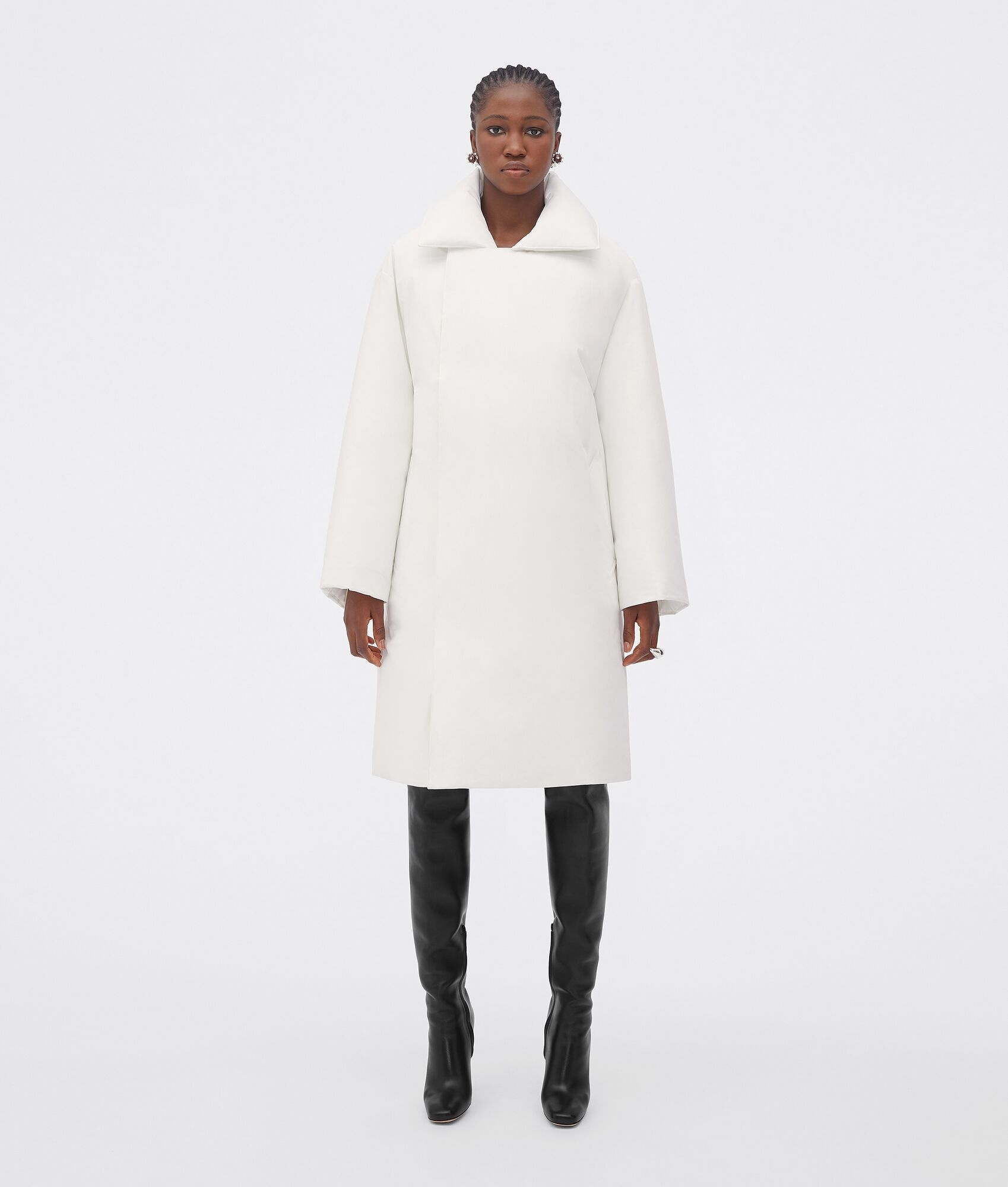 Frosted Poplin Puffer Coat - 4