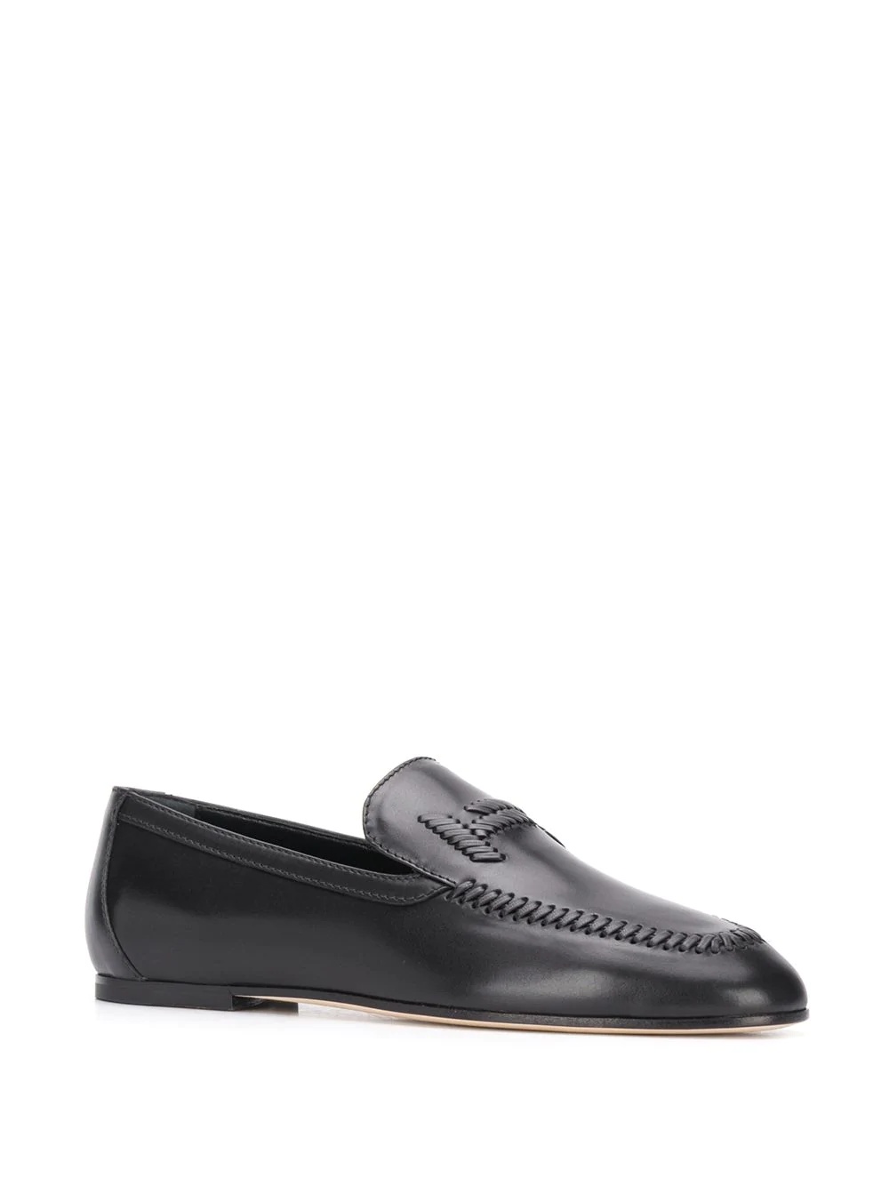 whipstitch logo loafers - 2