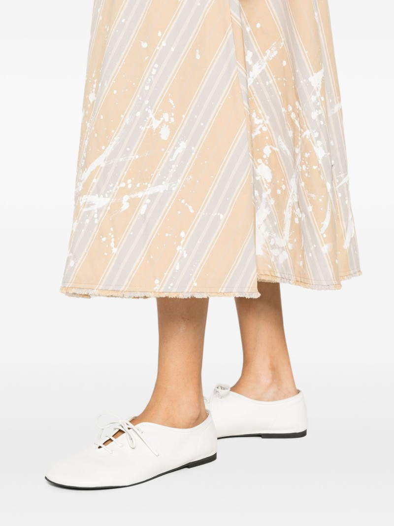 stripe-print paint-splatter skirt 5