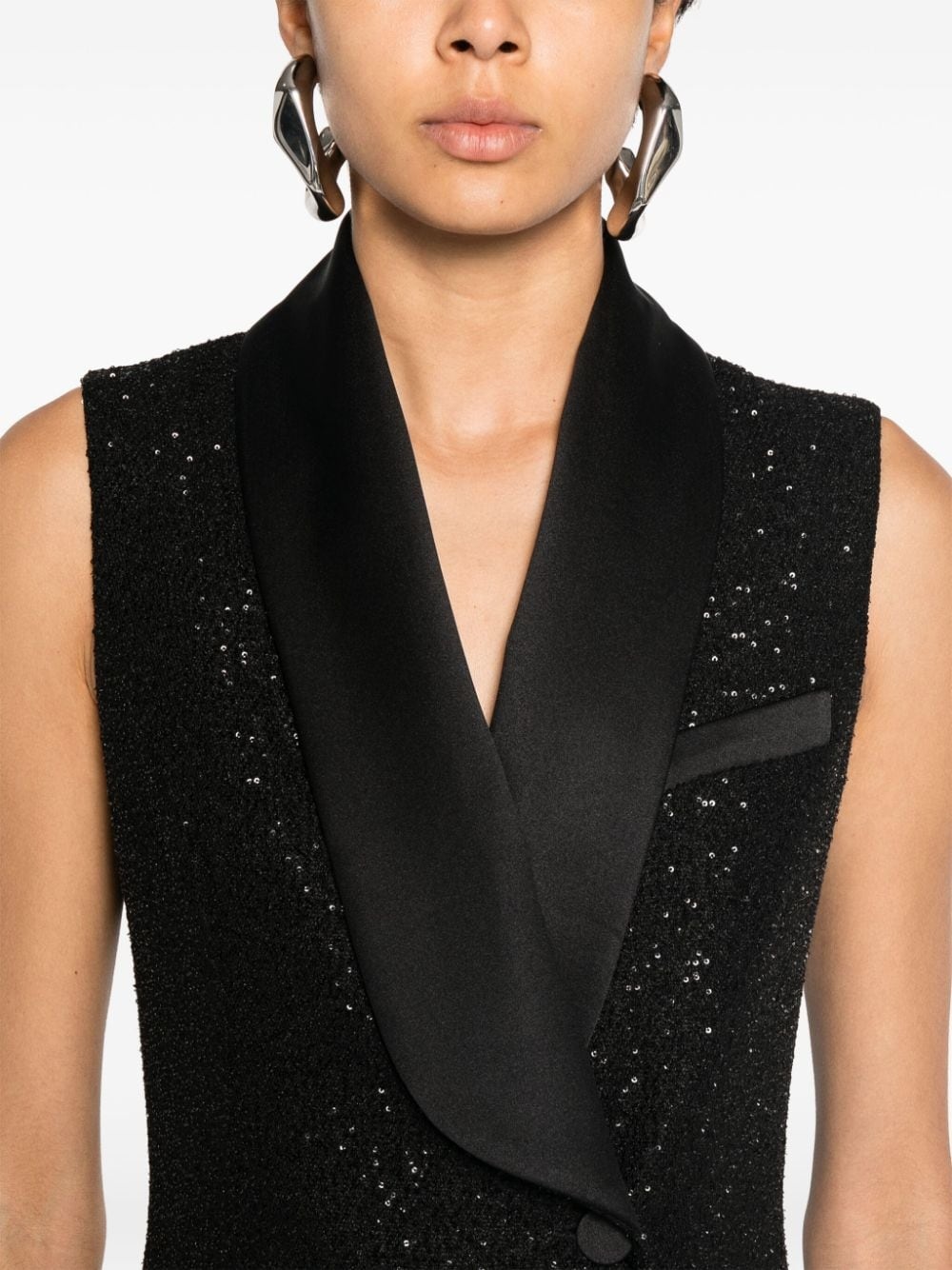sequinned mini dress - 5