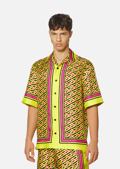 VERSACE La Greca Medusa Tag Silk Shirt outlook