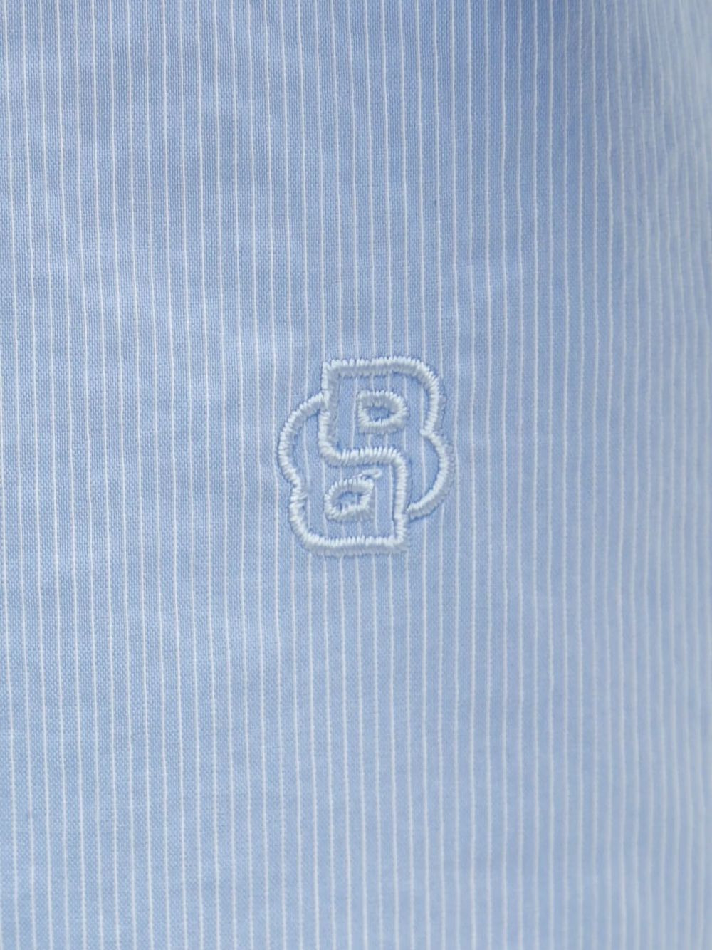 pinstripe embroidered shirt - 4