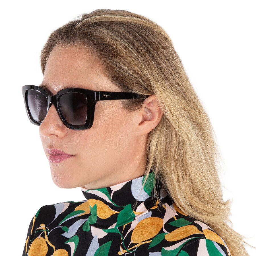 Salvatore Ferragamo Grey Gradient Square Ladies Sunglasses SF955S 001 53 - 2