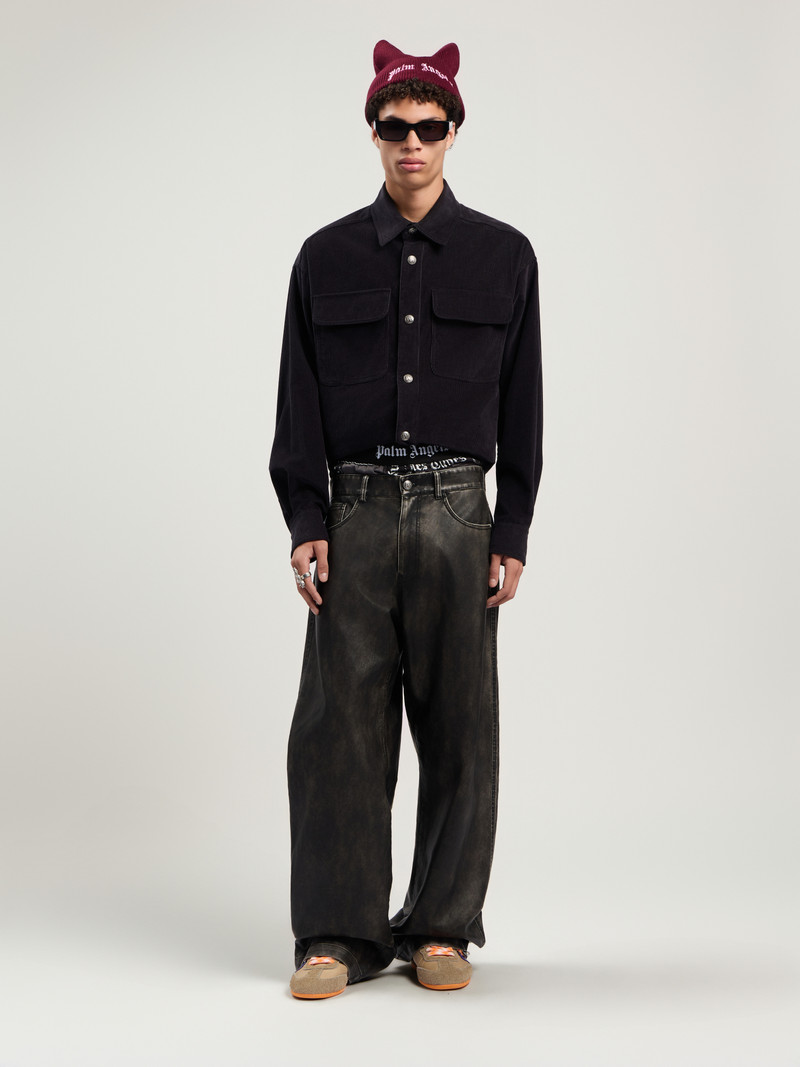 Palm Angels Classic Logo Cord Overshirt outlook