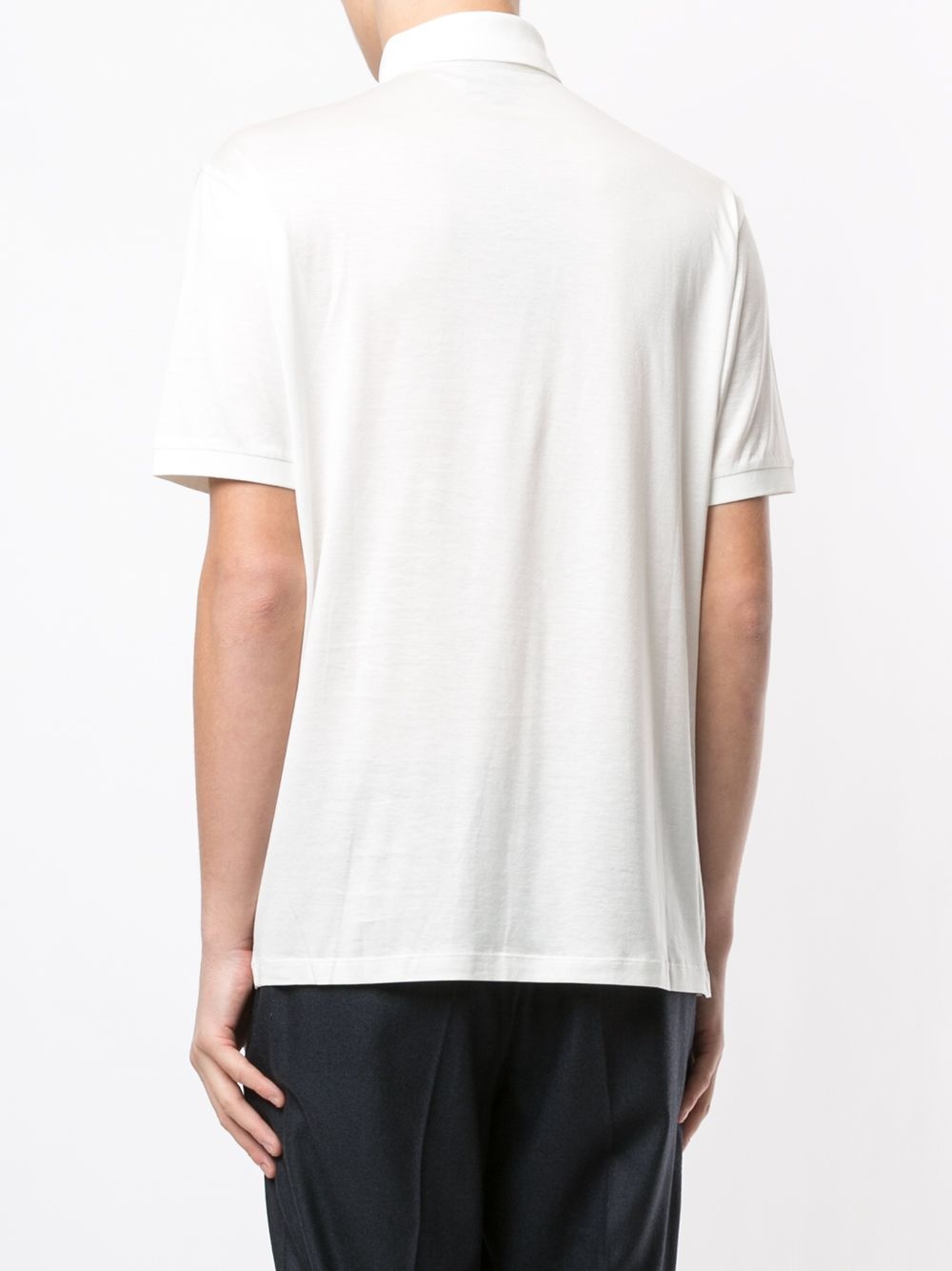 side logo print polo shirt - 4