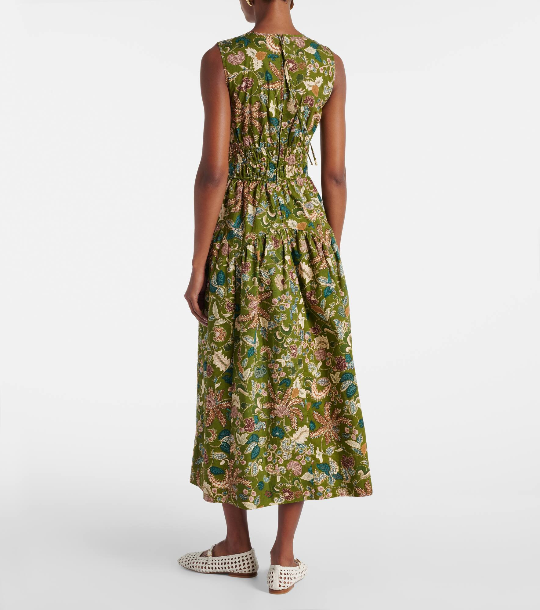 Elenora printed cotton midi dress - 3