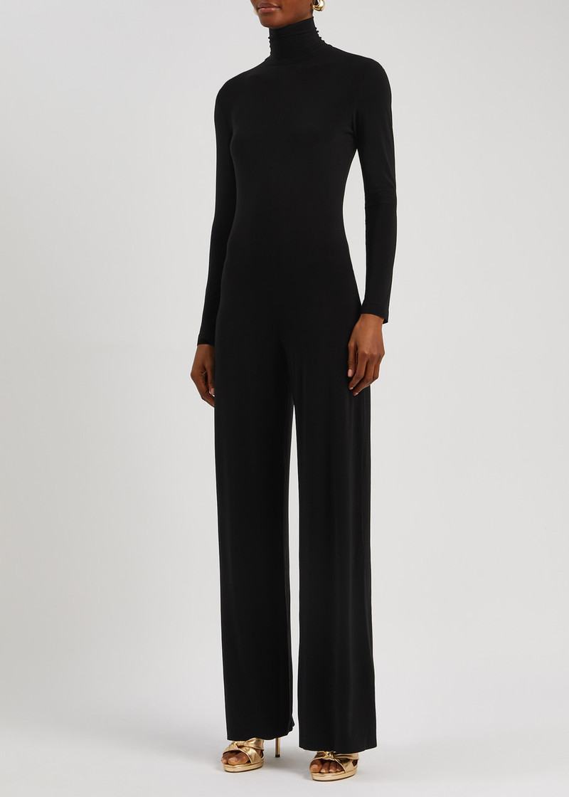 NORMA KAMALI Roll-neck stretch-jersey jumpsuit outlook