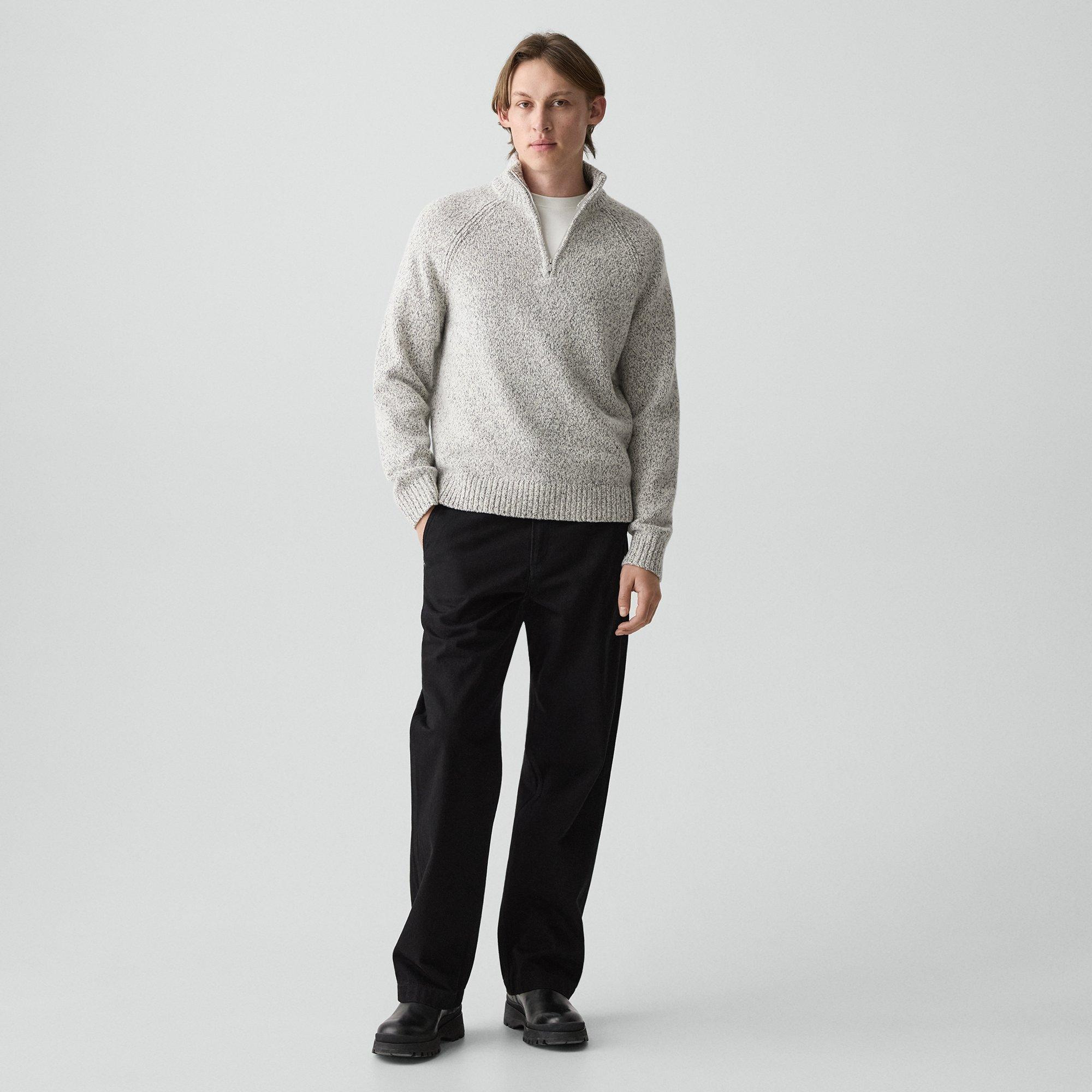 Quarter-Zip Sweater in Wool-Blend Twist - 6