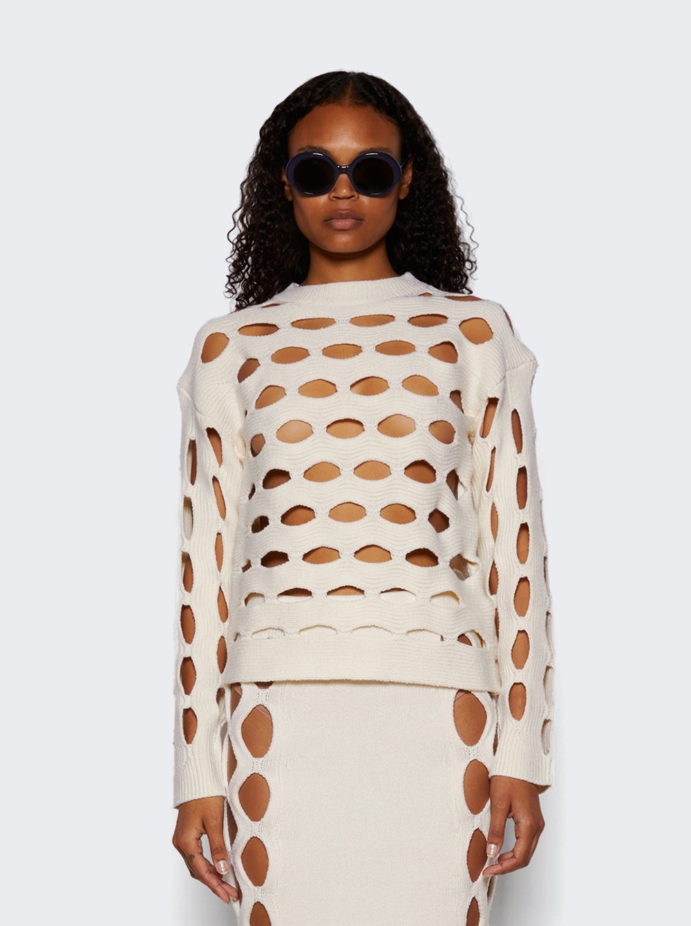 Galina Cut-out Sweater Ivory - 3