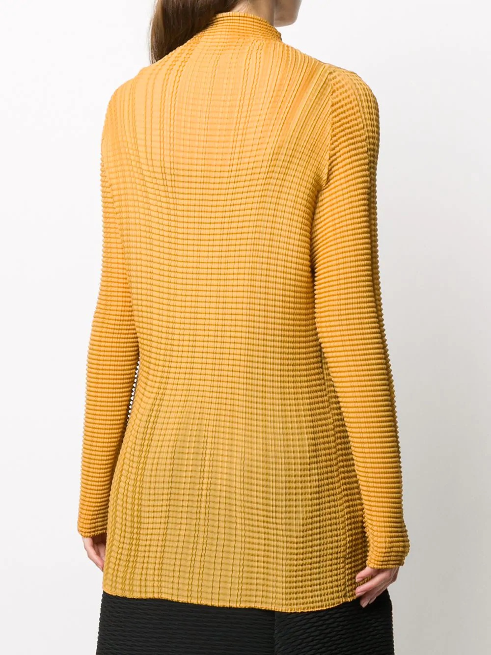 pleated long-sleeved top - 4