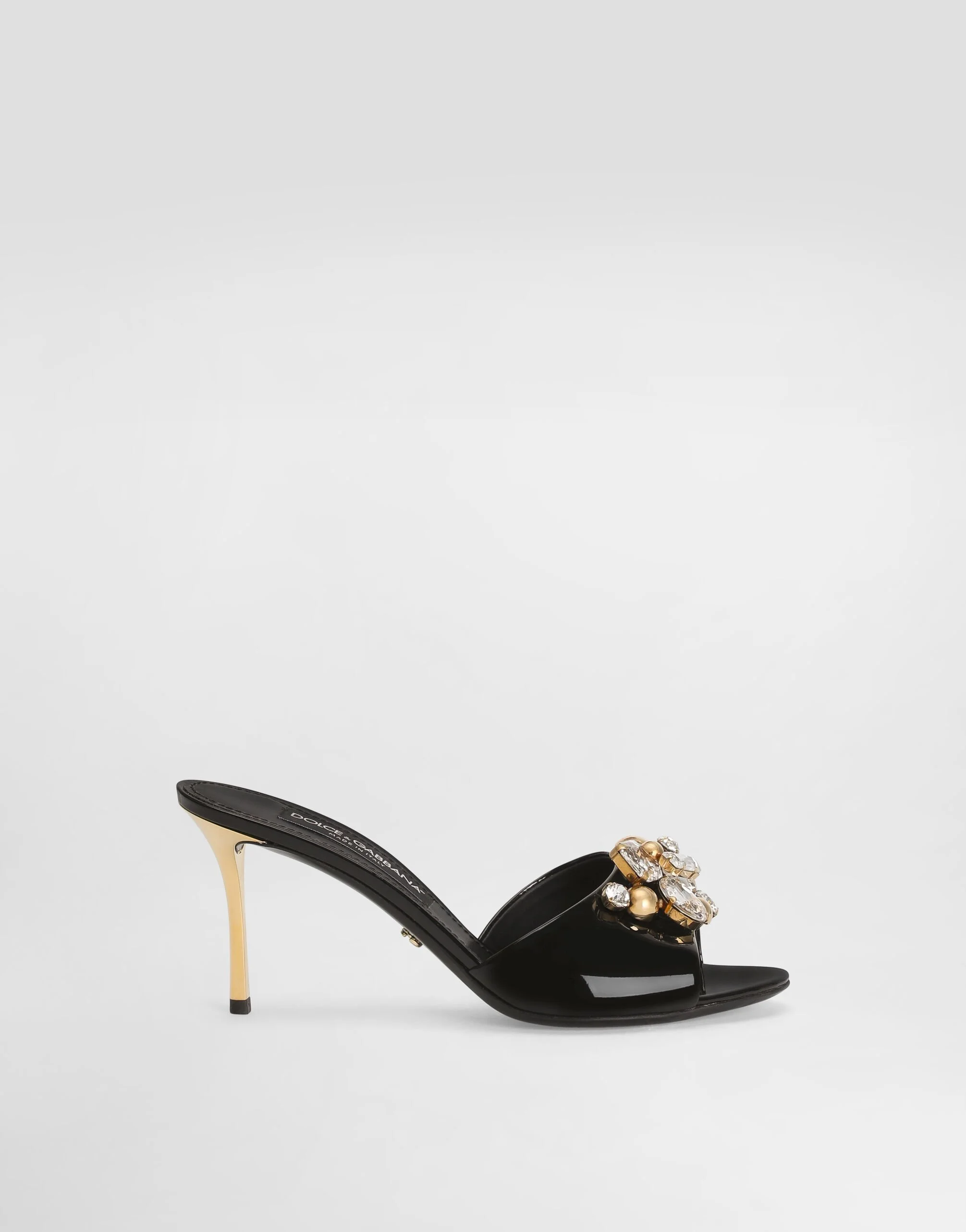 Keira patent leather embellished mules - 1
