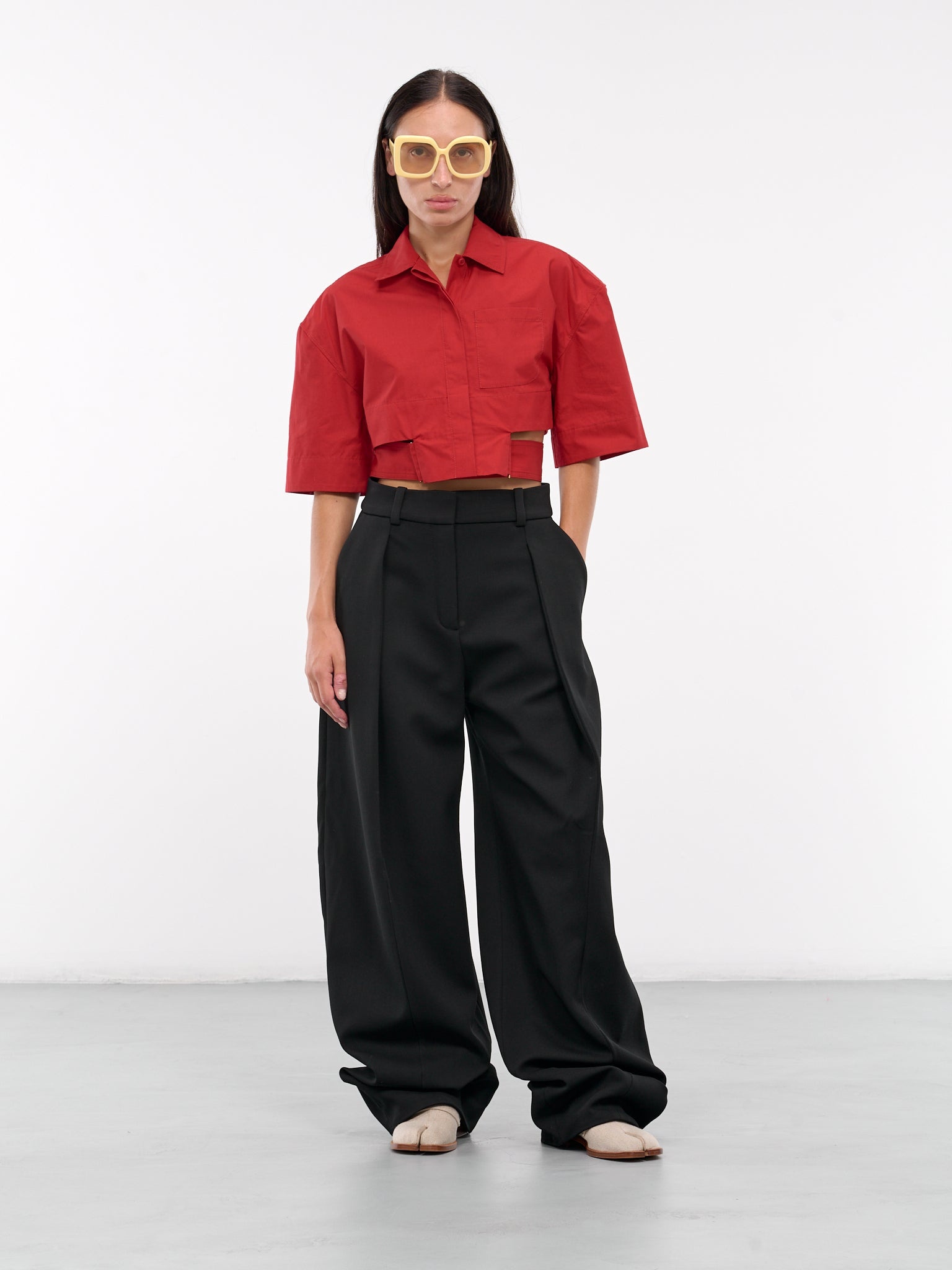 JACQUEMUS La Chemise Courte Bari | hlorenzo | REVERSIBLE
