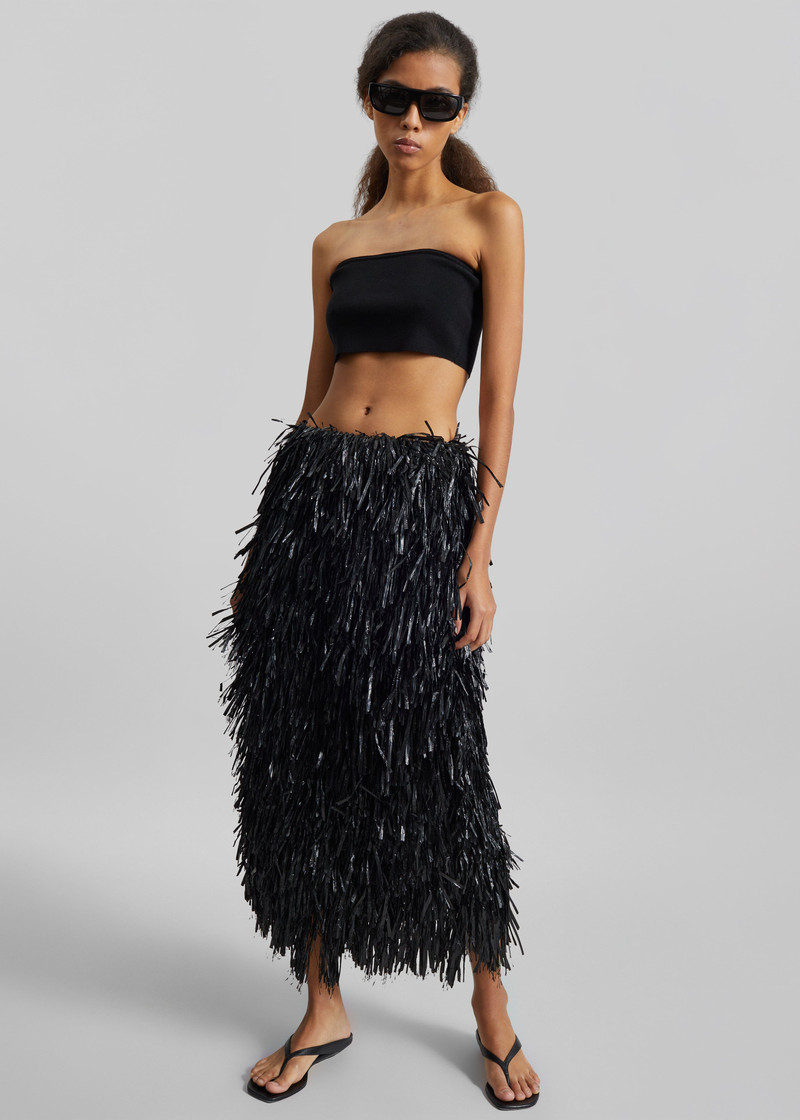 CO Fringe Skirt - Black 1