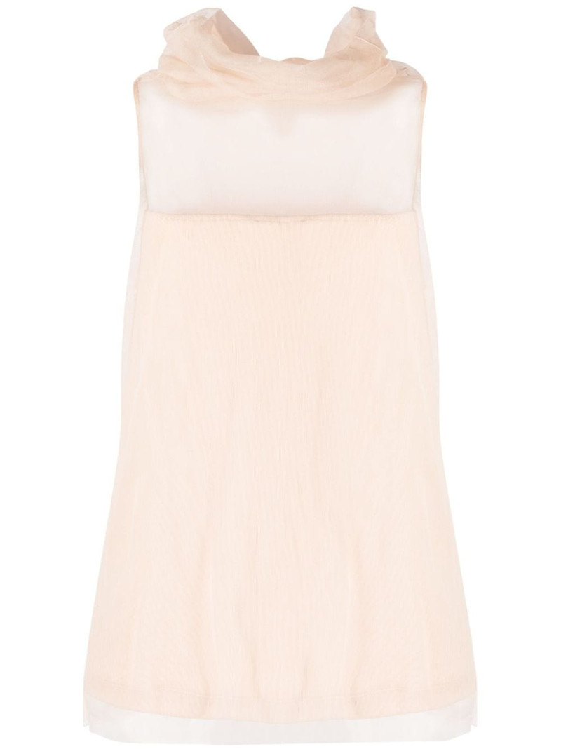 roll-neck semi-sheer top 1