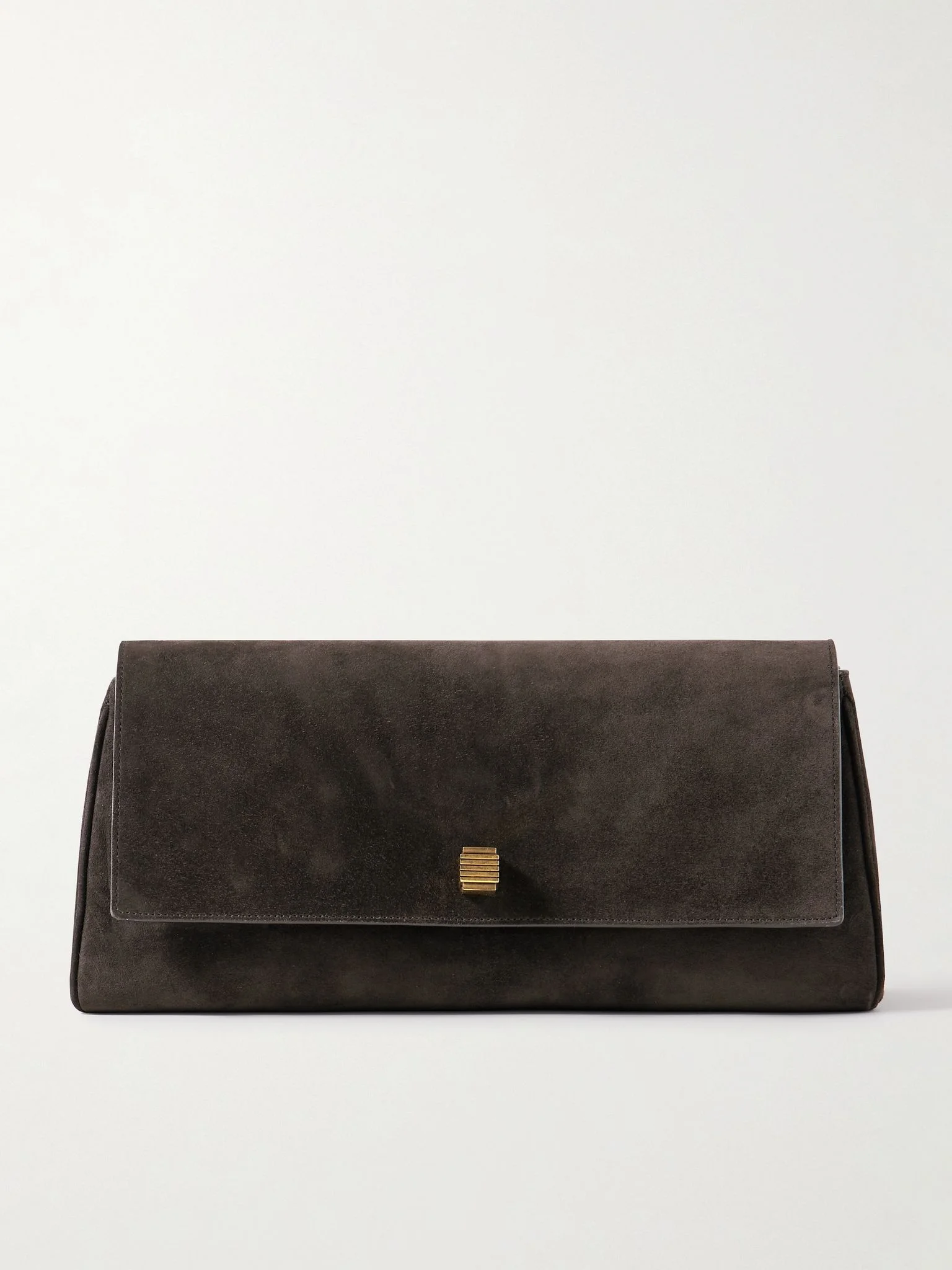 Audrey suede clutch Dark brown - 1