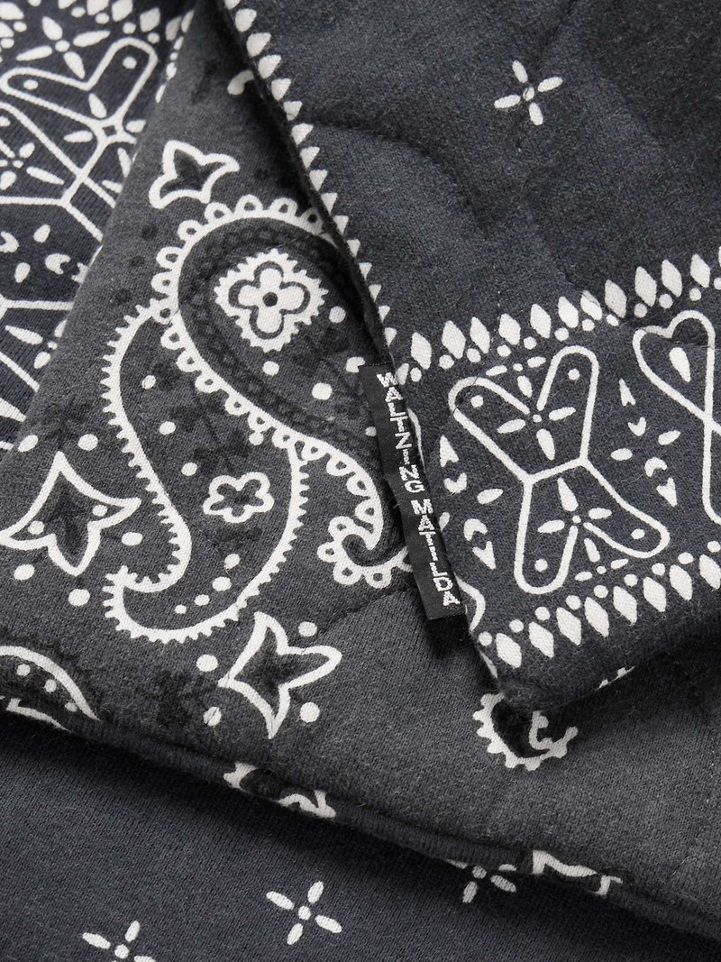 Tie-Detailed Quilted Bandana-Print Cotton-Jersey Hoodie 4