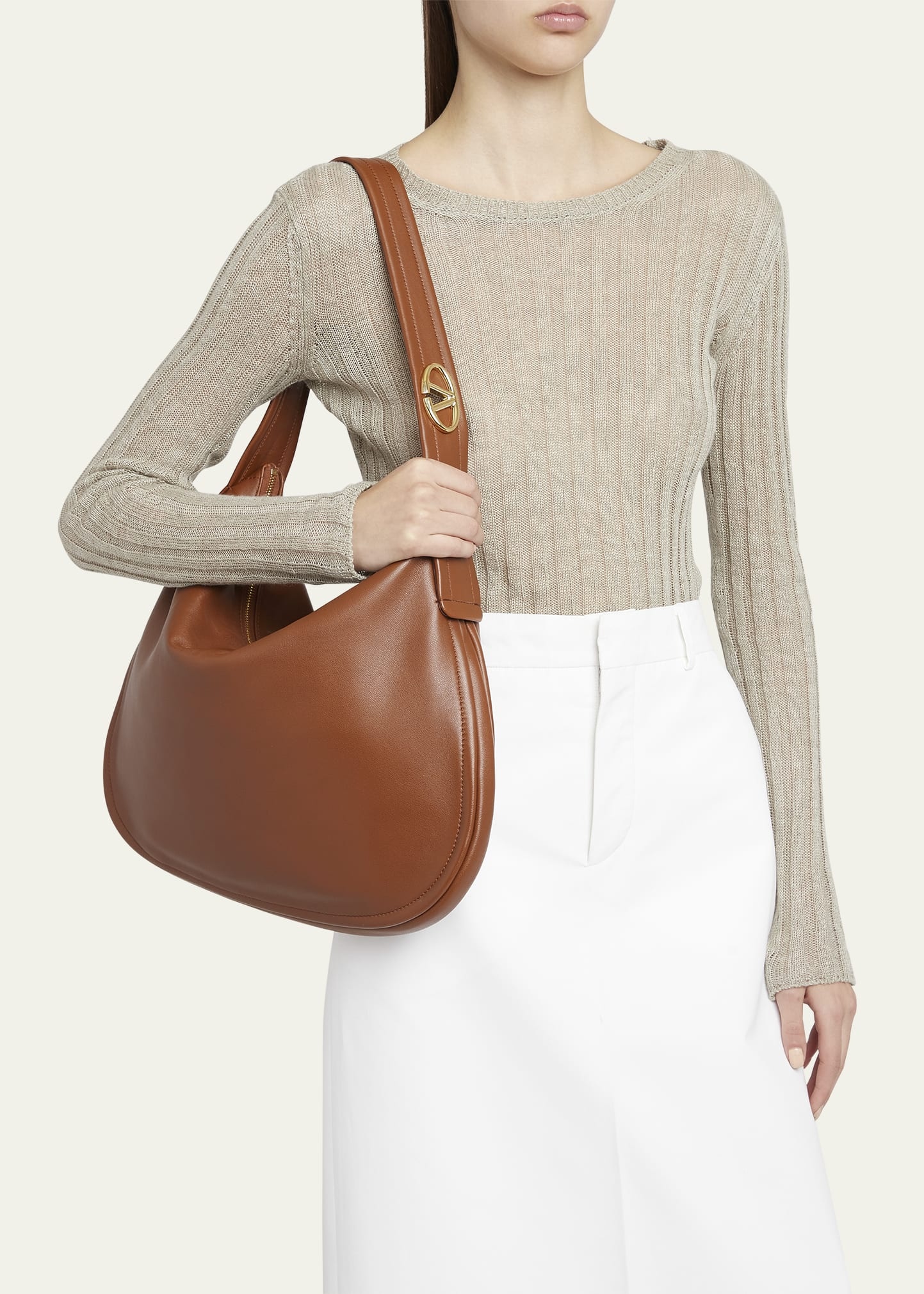 【VALENTINO】GO-HOBO SHOULDER BAG Valentino Garavani - Go-hobo Leather bag black - The Corner