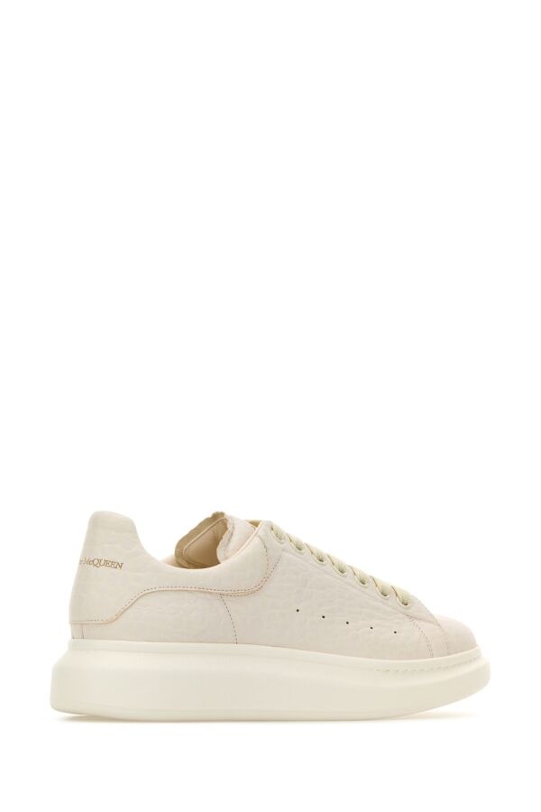 White leather sneakers with white leather heel - 3