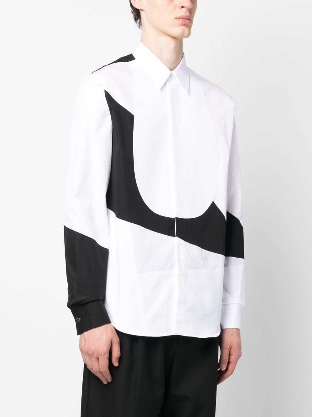 geometric-pattern cotton shirt - 3