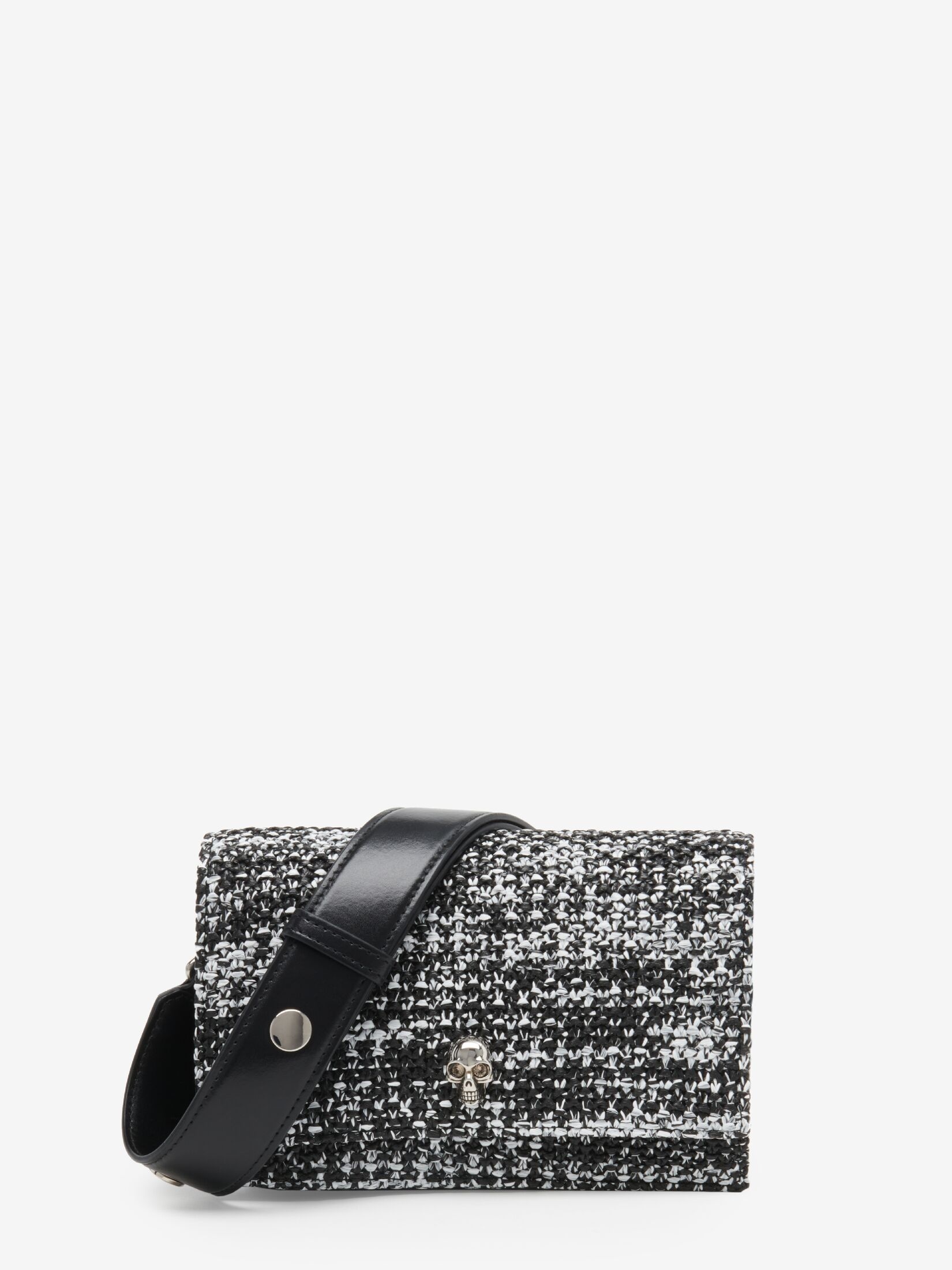 Women's The Biker Small Skull Bag in Black/white - 1