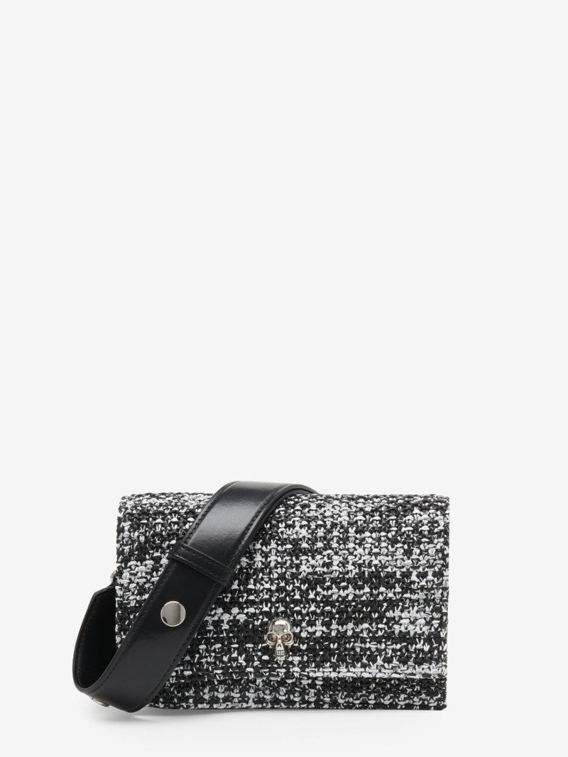 Women's The Biker Small Skull Bag in Black/white 1