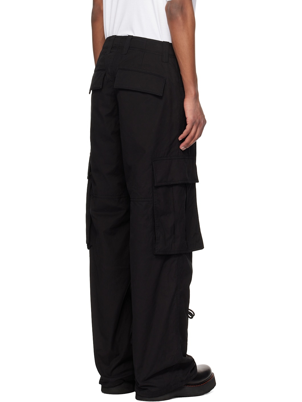 Black Military Cargo Pants - 3