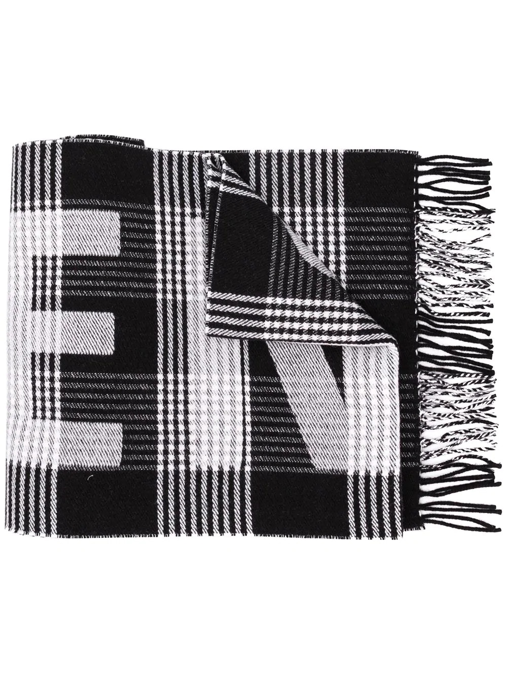 tartan logo scarf - 1