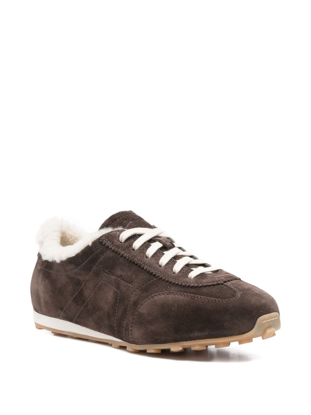 suede shearling sneakers - 2