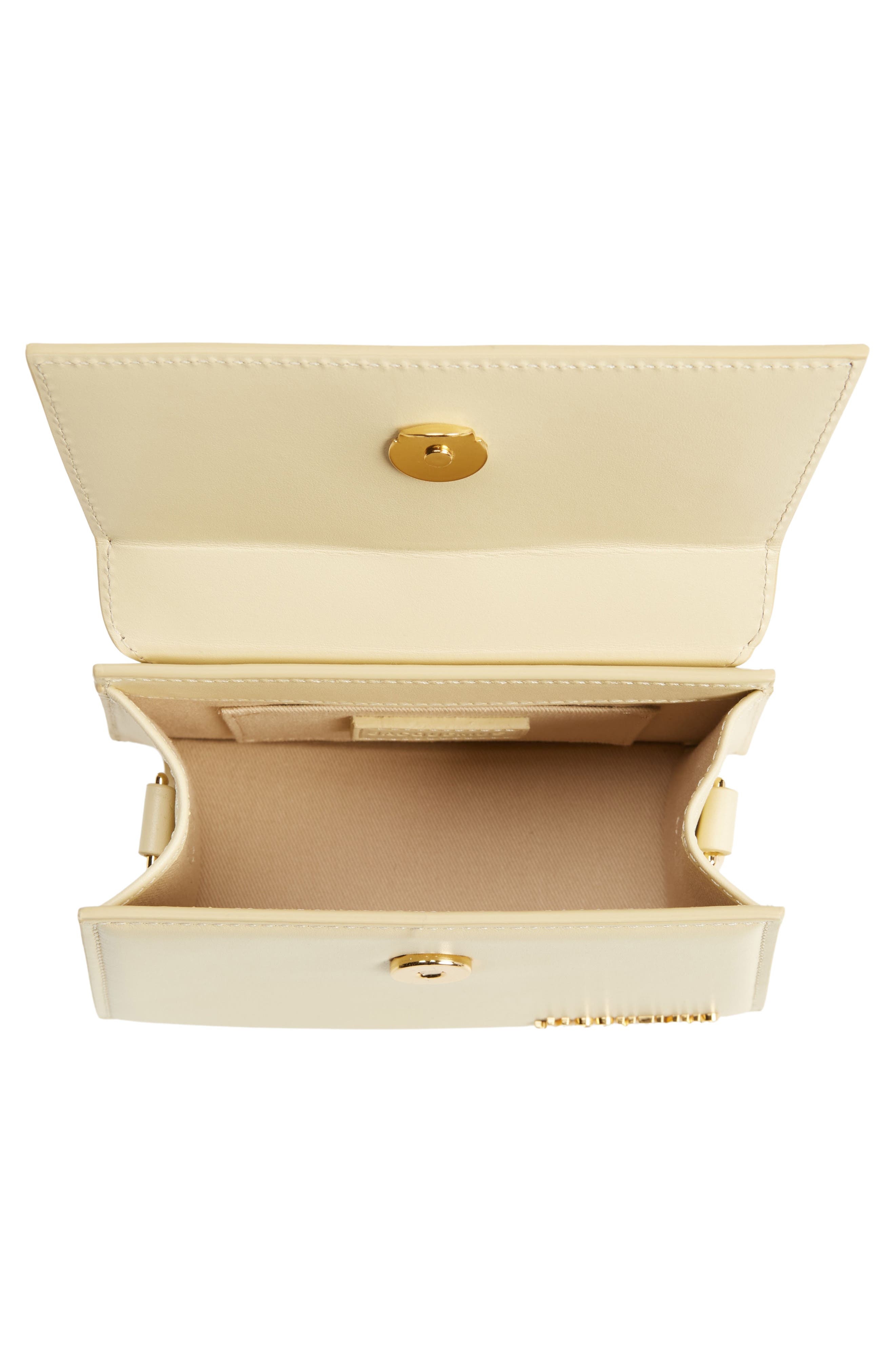 Jacquemus Le Chiquito Moyen Leather Top Handle Bag in Ivory at Nordstrom - 4