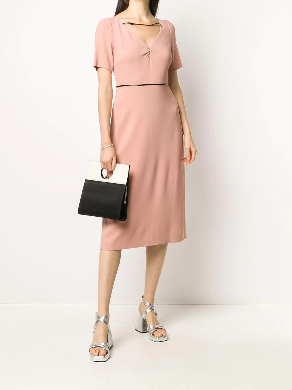 Square G strap midi dress - 2