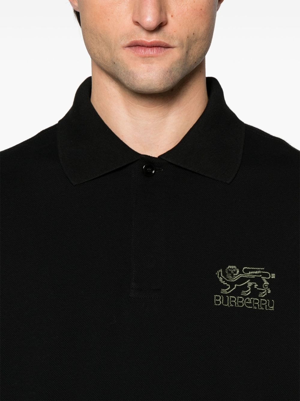 logo-embroidered polo shirt - 4