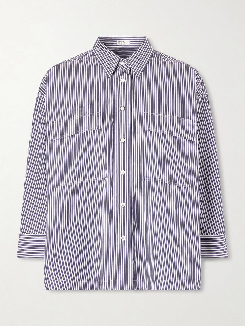 Striped Cotton-poplin Shirt 1