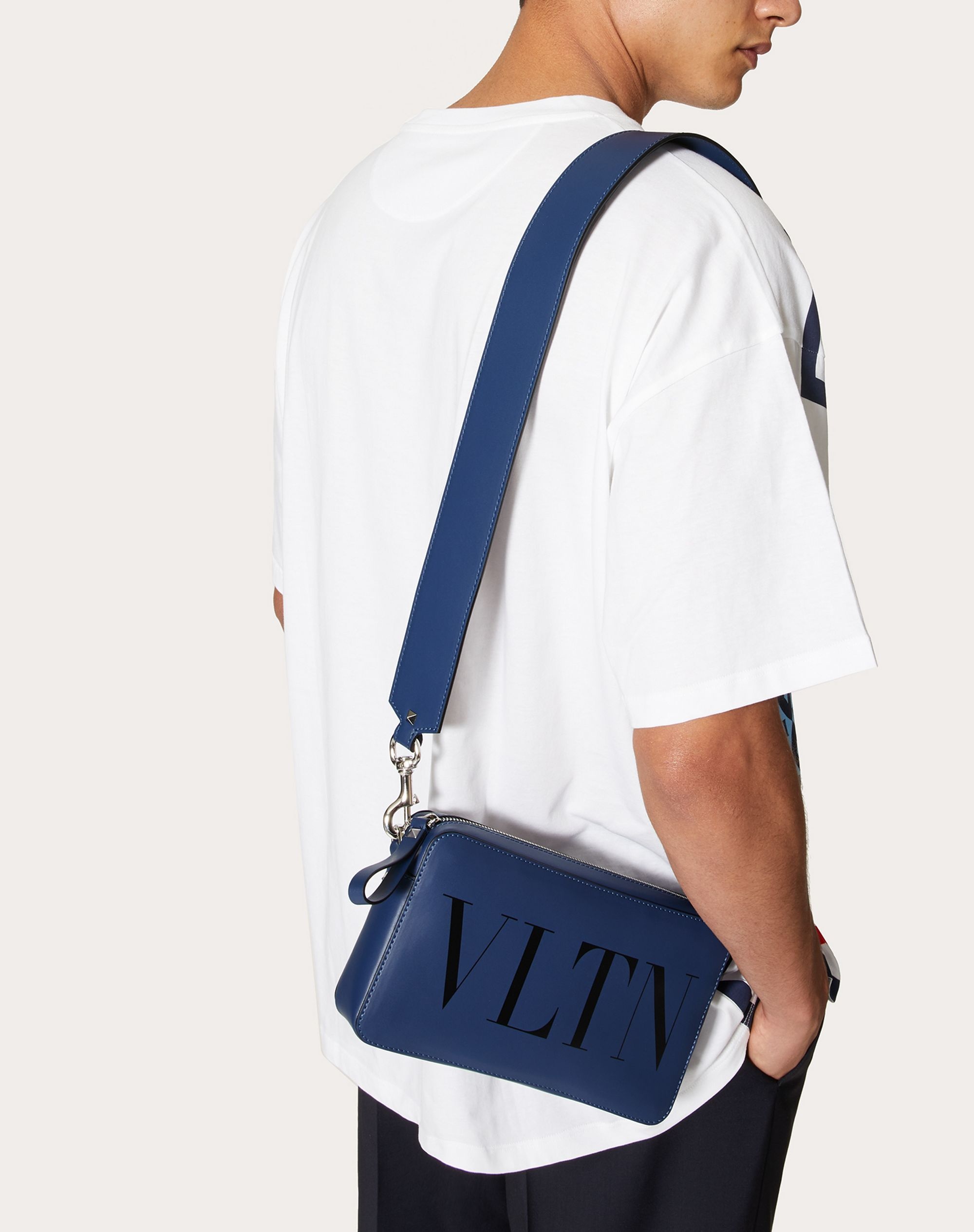 VLTN Leather Crossbody Bag - 6