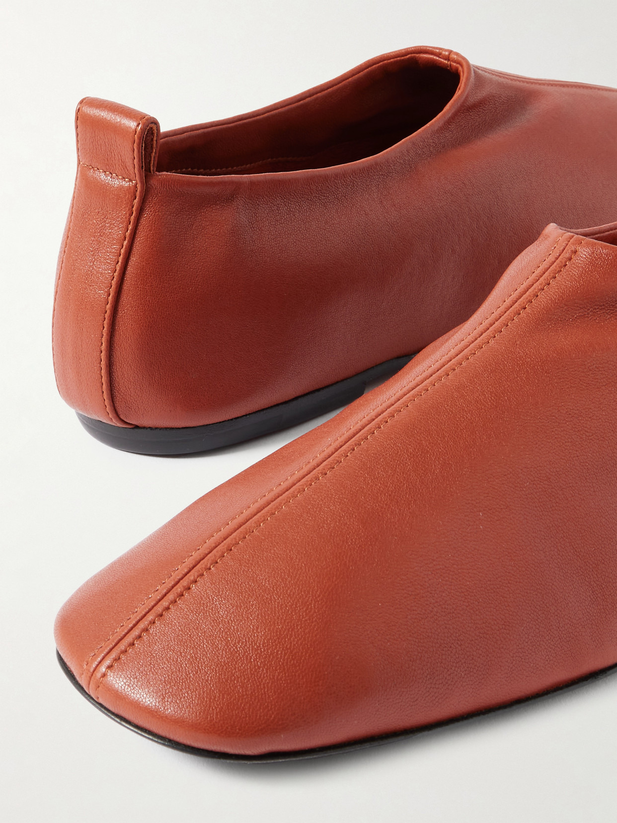 Leather Flats - 4