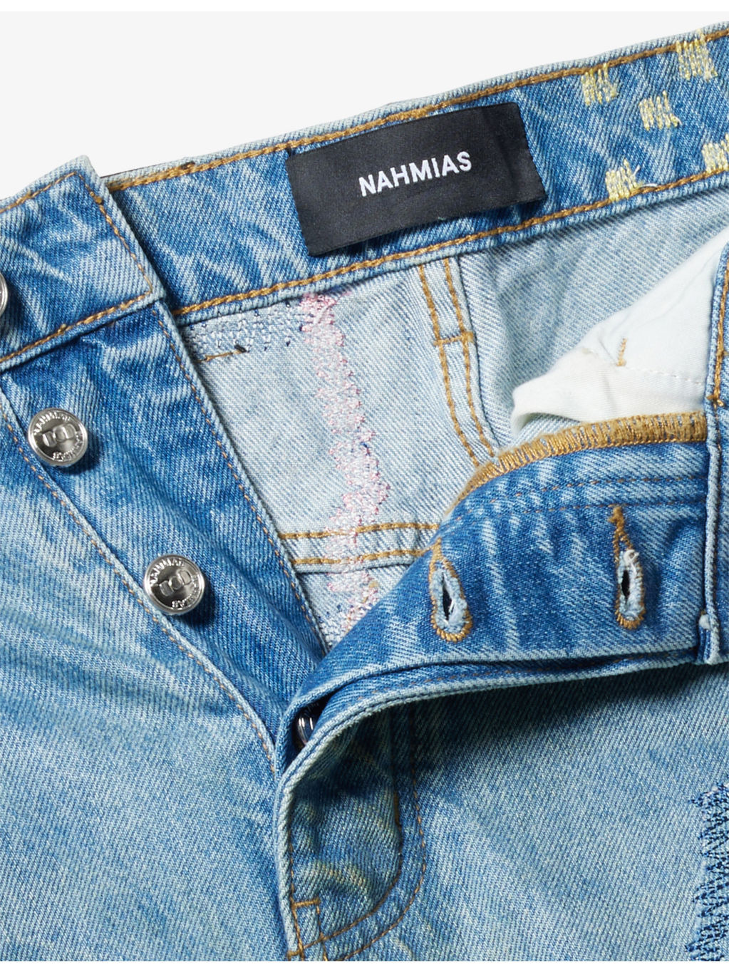 Patch Straight-Leg Denim Jeans - 6