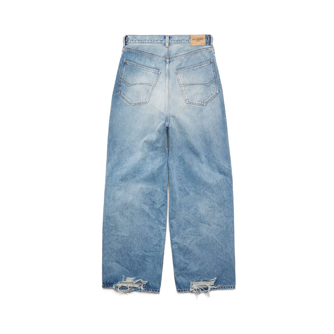 BALENCIAGA Destroyed Super Large Baggy Pants in Blue