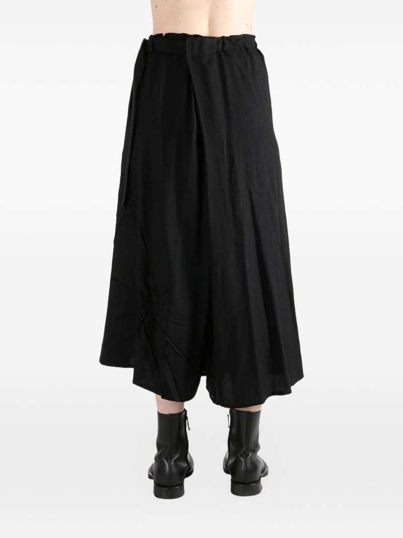 wrap-design sunburst-pleat skirt 4